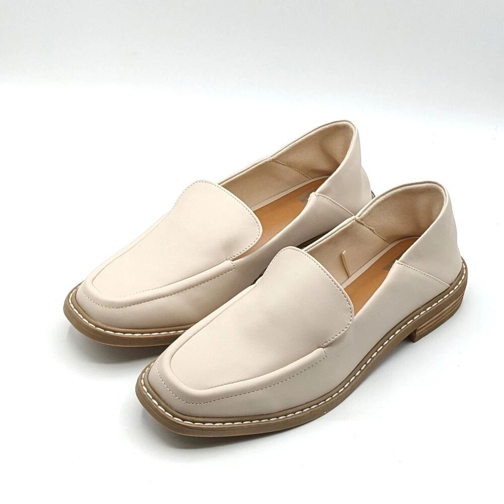 dv by Dolce Vita "Flirty" Women’s Super Soft Loafer with Block Heel (Ivory) NEW